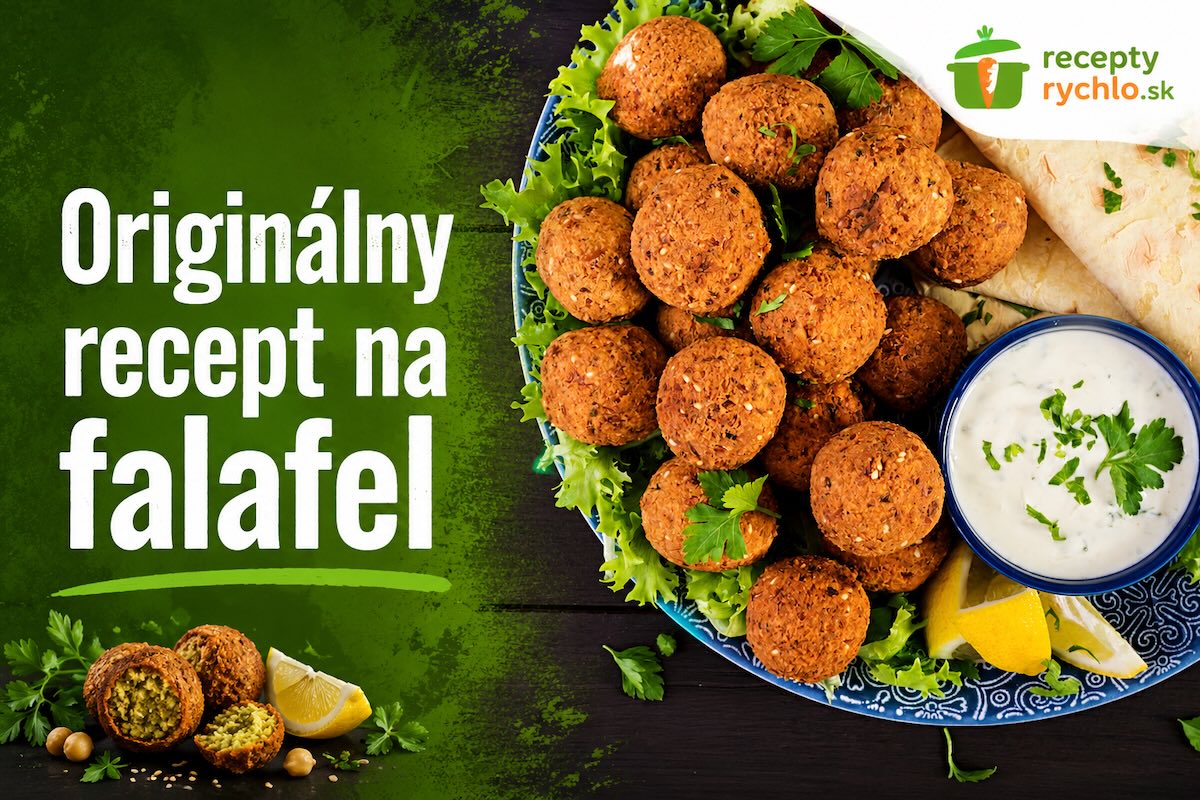 Chrumkavý falafel s pita chlebom, šalátom a jogurtovým dipom