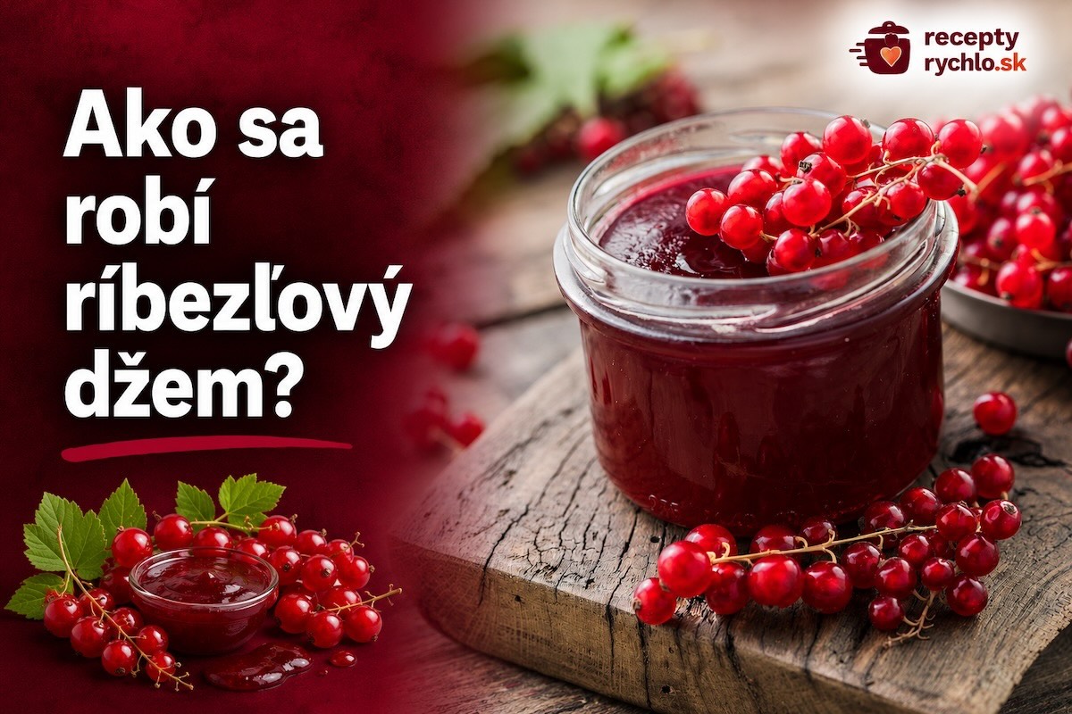 Domáci ríbezľový džem v pohári pripravený na zimné skladovanie
