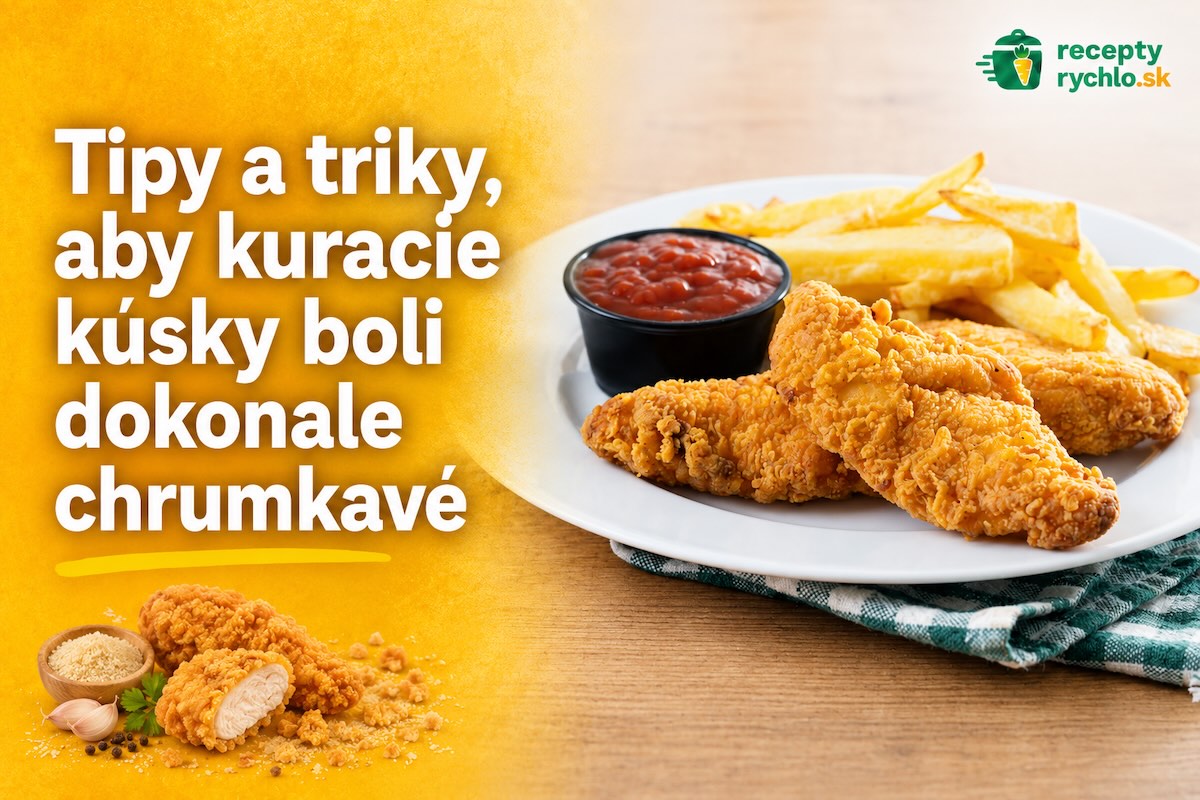 Chrumkavé kuracie kúsky s hranolkami a omáčkou