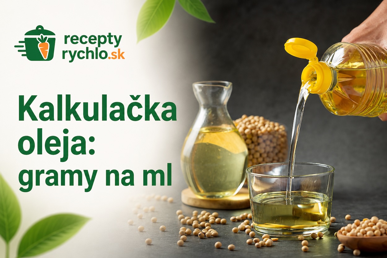 Prepočet oleja z gramov na mililitre, kalkulačka