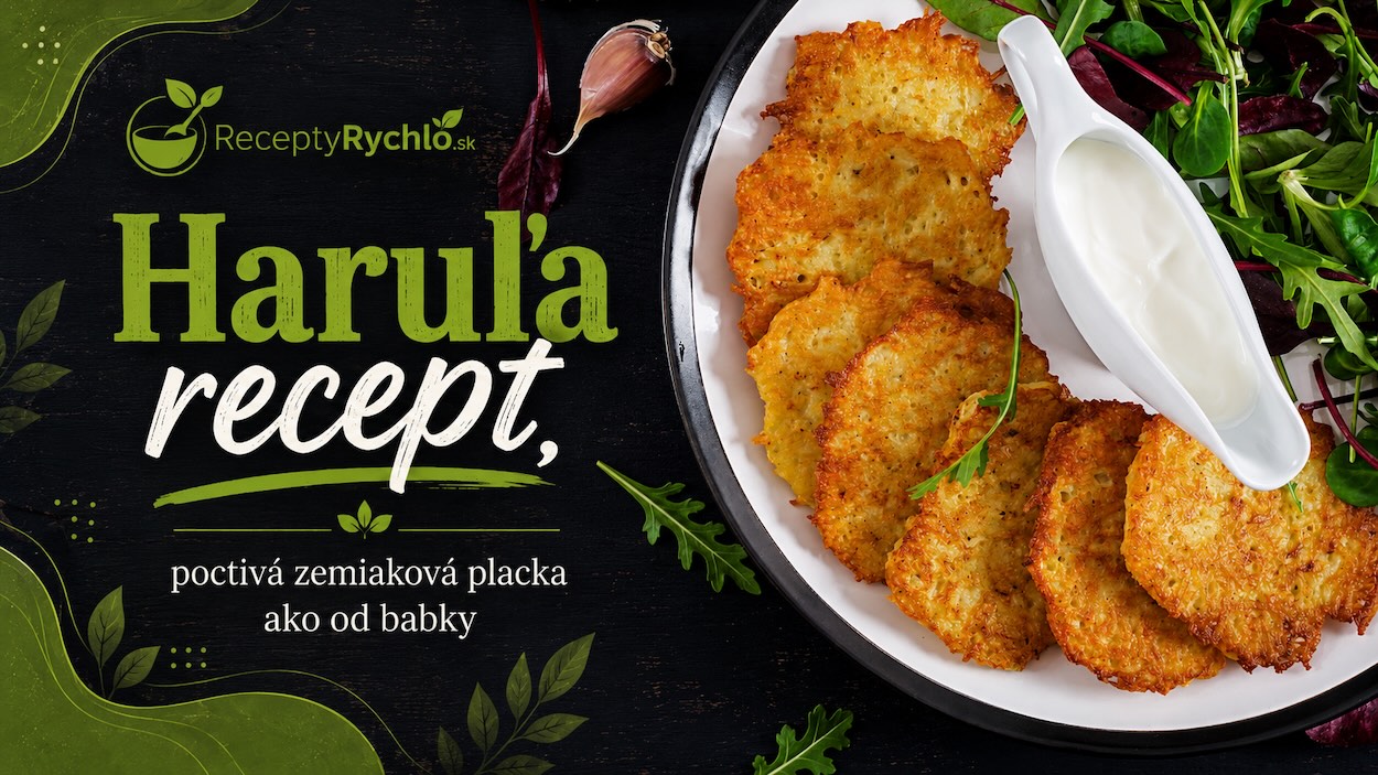 Haruľa recept – zemiaková placka s cesnakom a majoránom