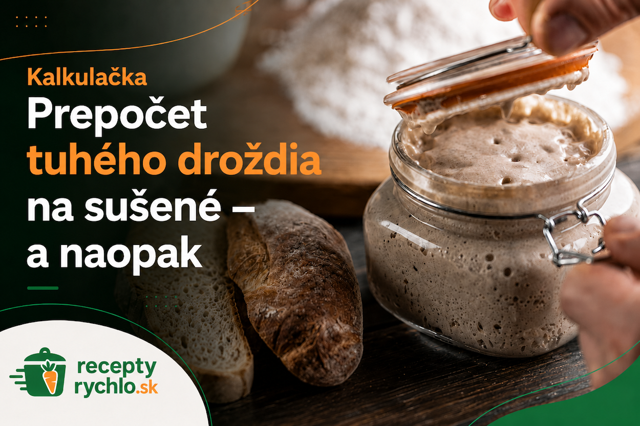 Prepočet čerstvého droždia na sušené, kalkulačka