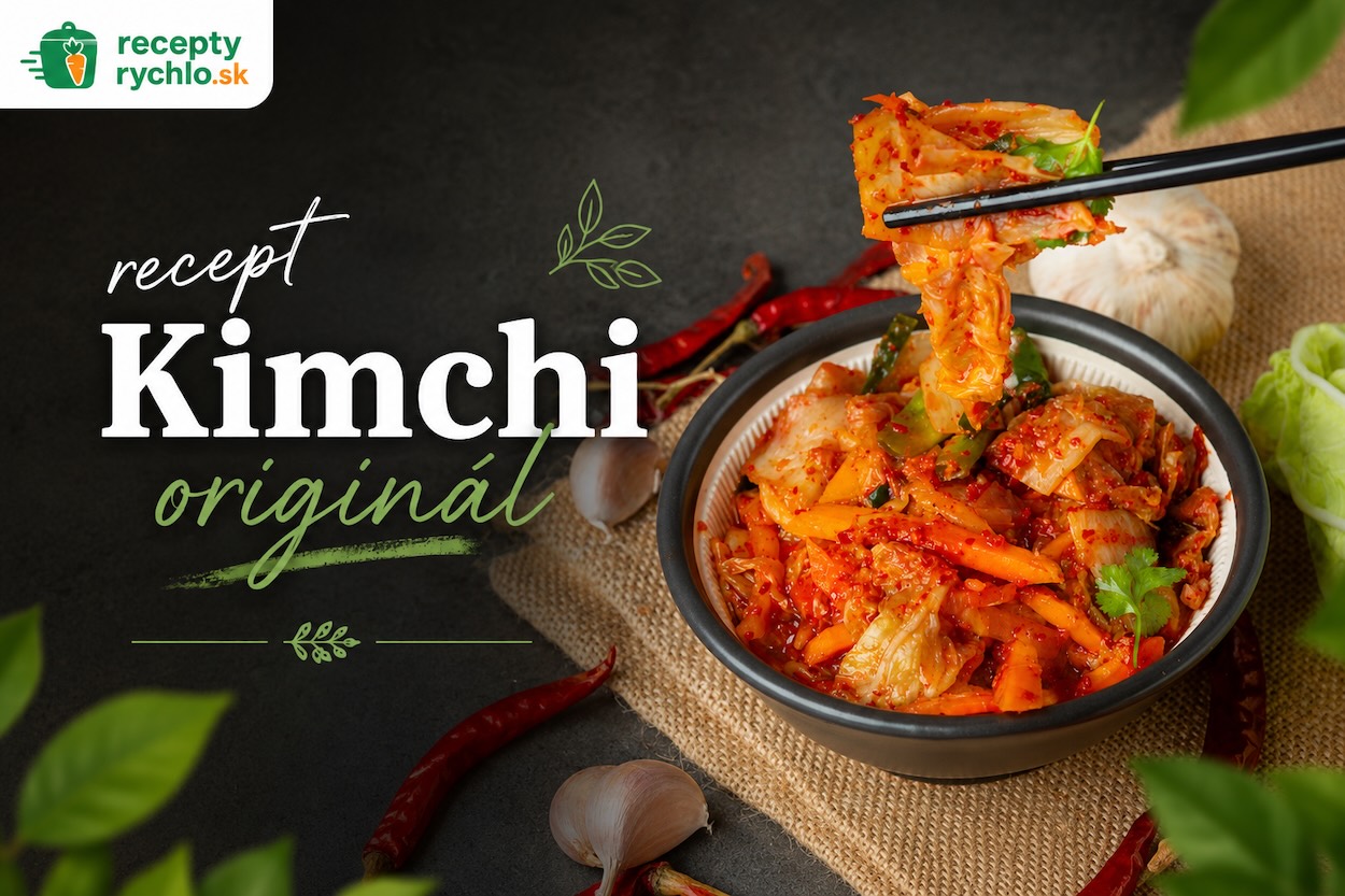 Domáce kórejské kimchi z pekinskej kapusty podávané v miske
