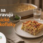 Zapekané šunkofleky so šunkou, vajíčkovou zálievkou a syrom na tanieri