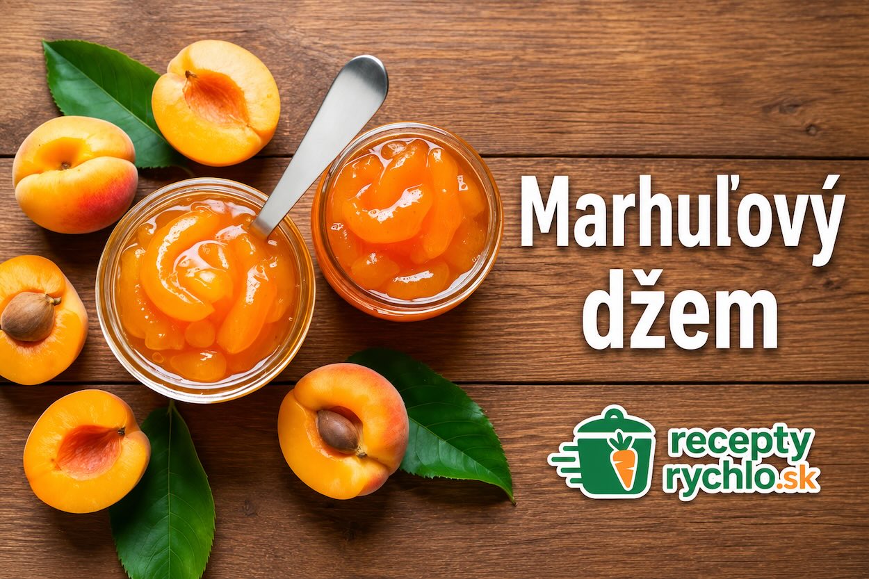 Marhuľový džem v pohári pripravený zo zrelých marhúľ
