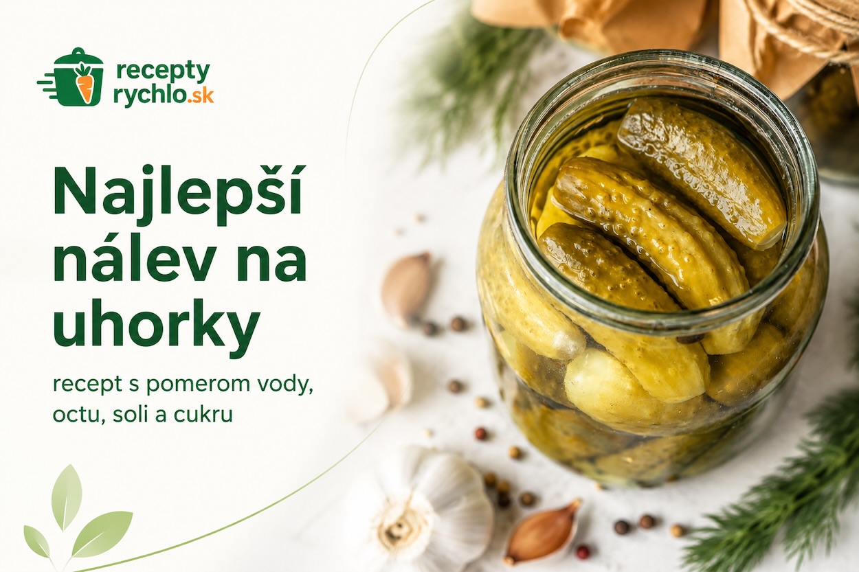 Nálev na zavárané uhorky v pohári s uhorkami
