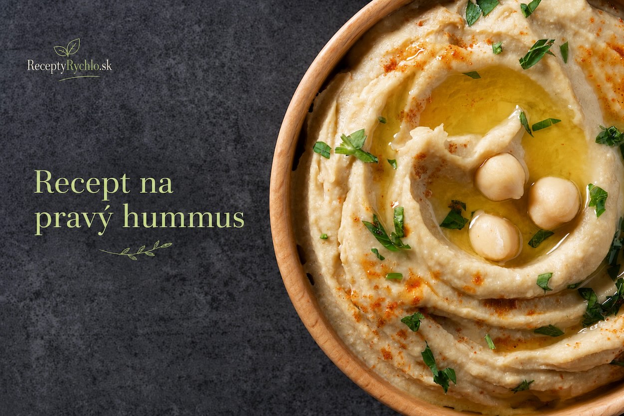 Pravý hummus s olivovým olejom a cícerom