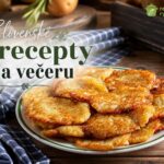 Slovenské recepty na večeru: 15 sýtych a rokmi overených jedál Zemiakové placky na tanieri s nápisom Slovenské recepty na večeru