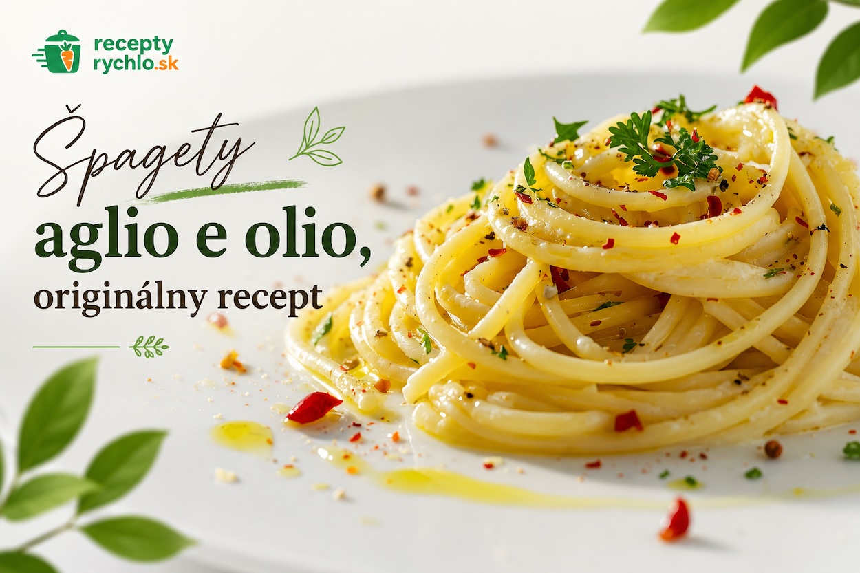 Špagety aglio e olio s cesnakom, chilli a petržlenovou vňaťou