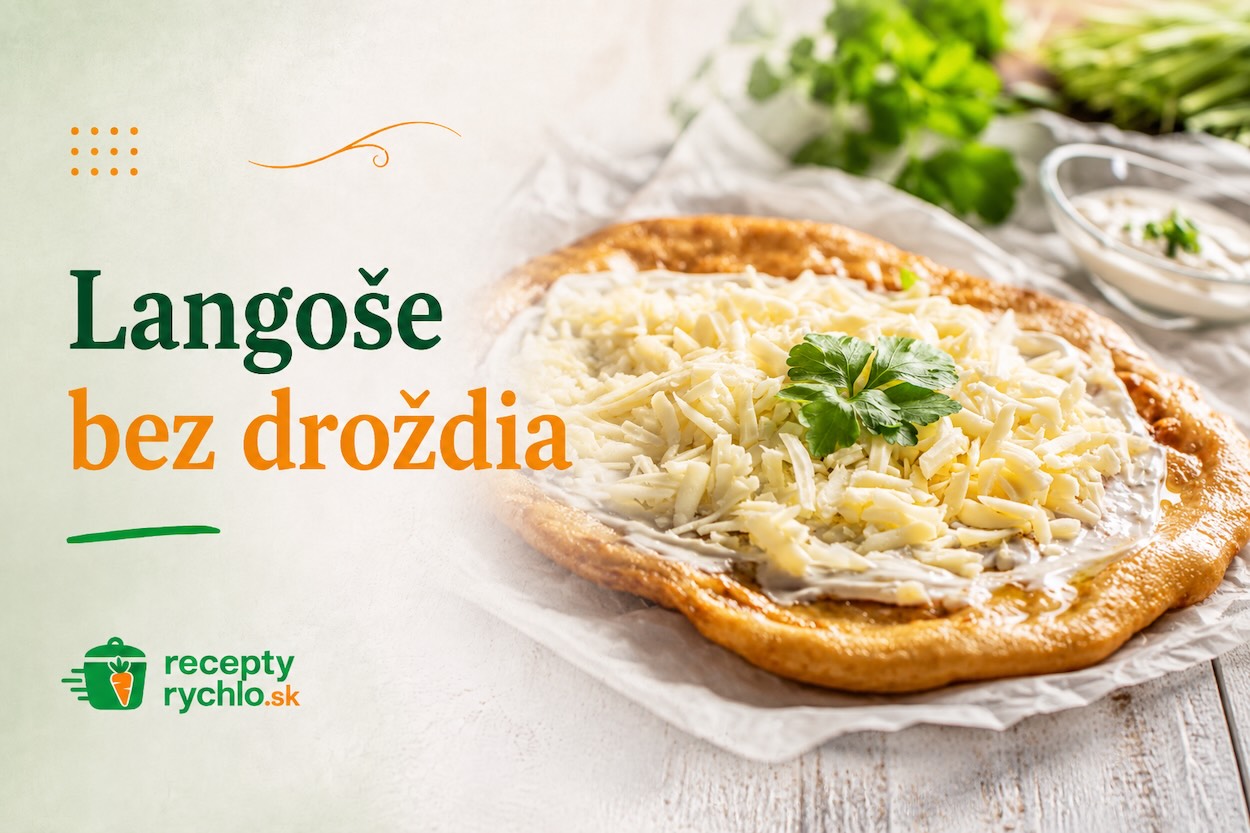 Langoše bez droždia s kyslou smotanou a strúhaným syrom
