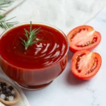 Ako zahustiť domáci kečup bez škrobu a ako spoznať správnu hustotu Hustý domáci kečup v miske s čerstvými paradajkami