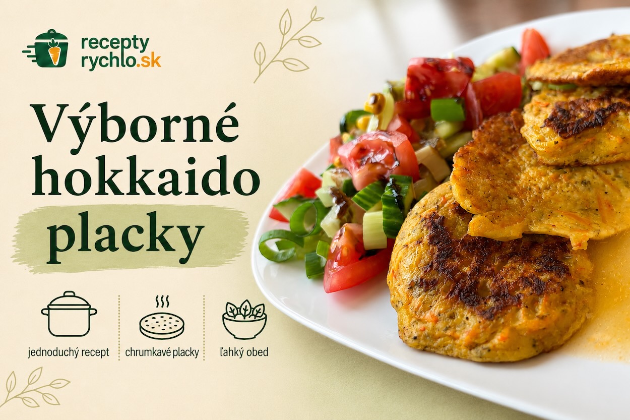 Hokkaido placky z tekvice s čerstvým zeleninovým šalátom