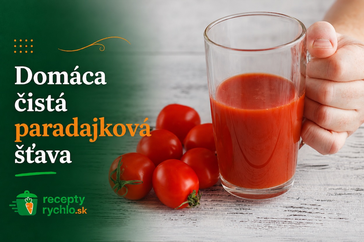 Čistá paradajková šťava z čerstvých paradajok