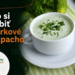 Ako si urobiť uhorkové gazpacho krok za krokom Krémové uhorkové gazpacho s kôprom v bielej šálke