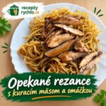 Opekané rezance s kuracím mäsom a omáčkou: rýchly obed za 30 minút Opekané rezance s kuracím mäsom a teriyaki omáčkou na tanieri