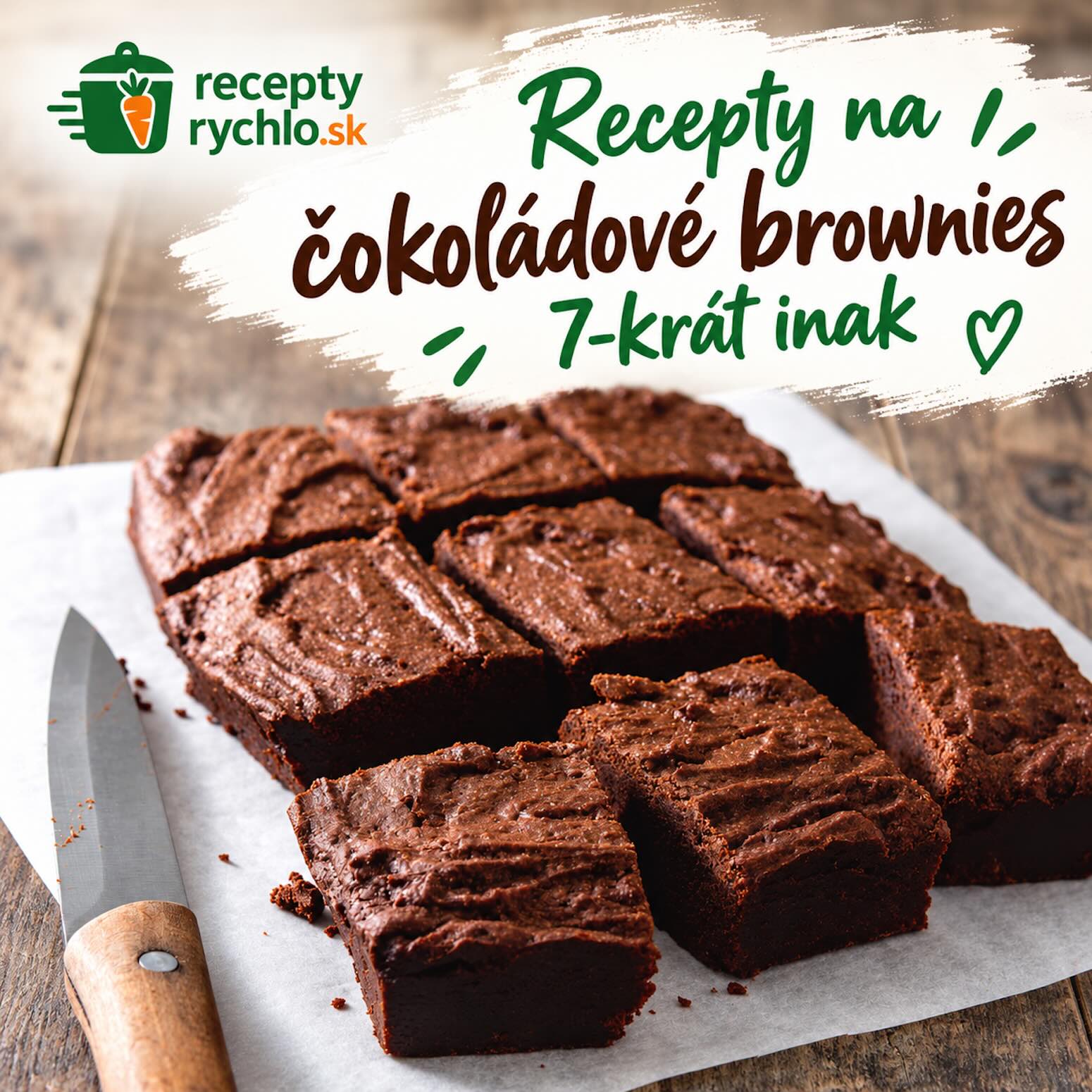Recepty na čokoládové brownies 7-krát inak – nakrájané brownies