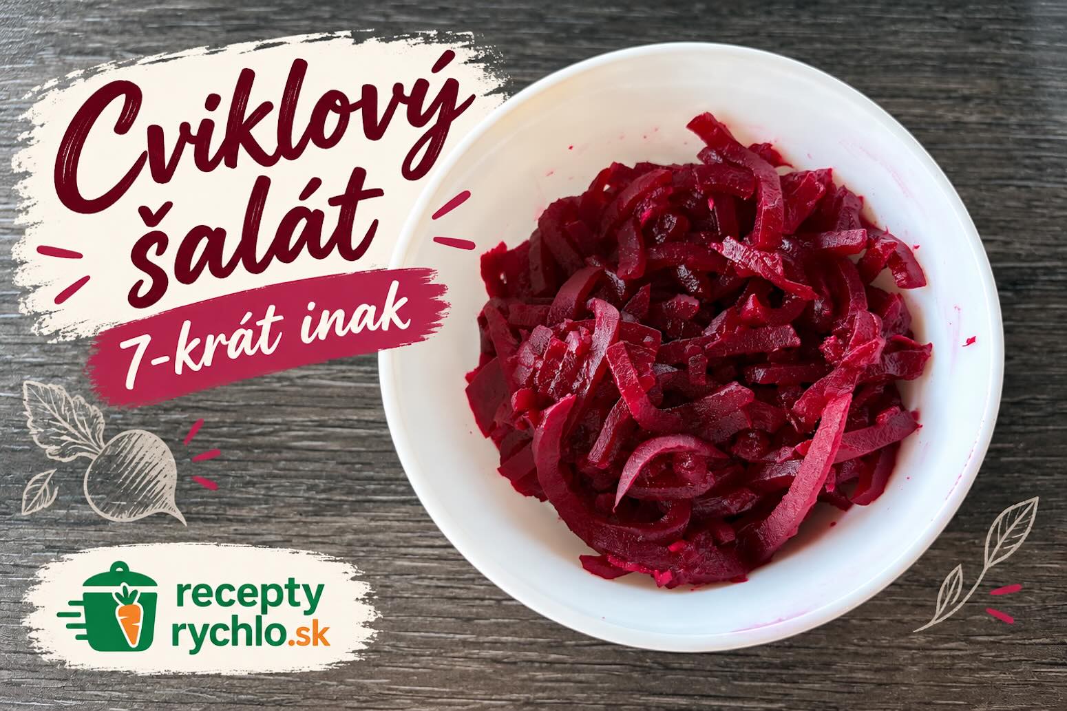 Cviklový šalát z varenej cvikly ako studená príloha