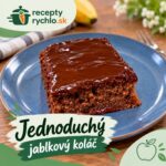 Jednoduchý jablkový koláč: Recept hotový za 45 minút Jednoduchý jablkový koláč – vláčny koláč s čokoládovou polevou