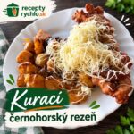 Kurací černohorský rezeň so strúhaným syrom a opekanými zemiakmi