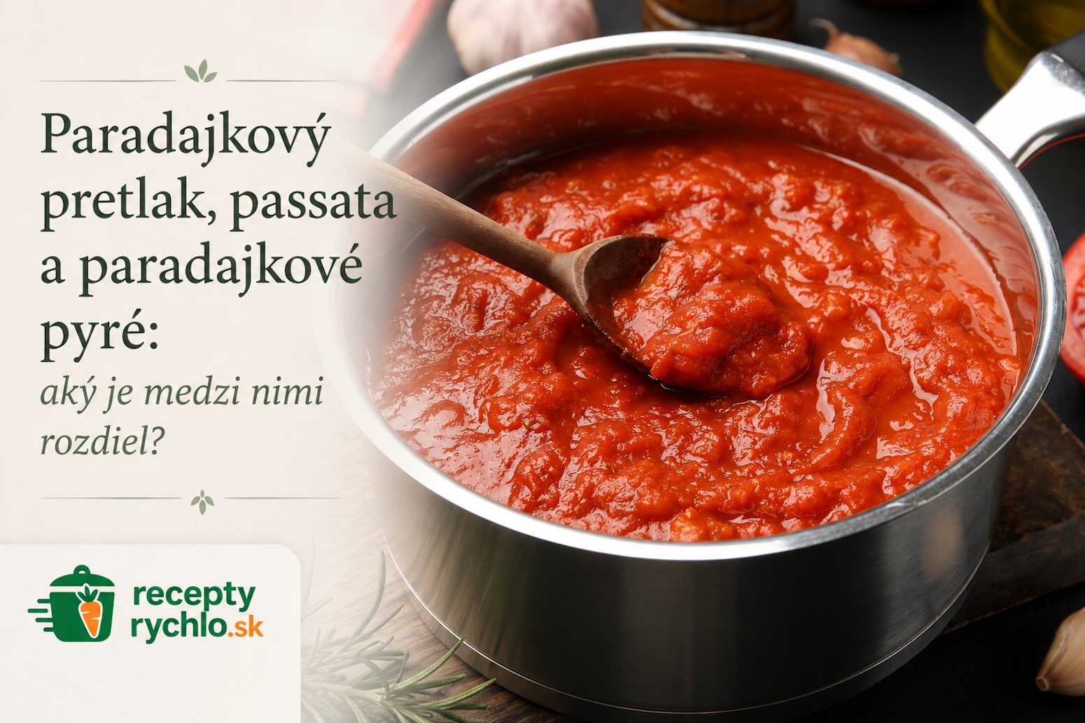 Paradajkový pretlak, passata a paradajkové pyré – aký je medzi nimi rozdiel
