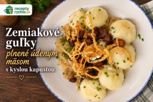 Zemiakové guľky plnené údeným mäsom s kyslou kapustou